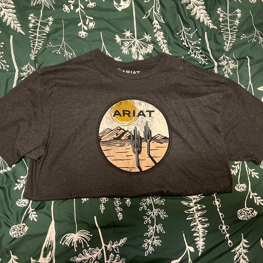 Men's Ariat Gray Western XL T-Shirt NEVER WORN
